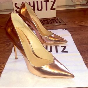 Schutz Barala Heel, Rose Gold, Size 8